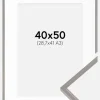 Ramme New Lifestyle Earth Grey 40x50 cm - Passepartout Hvid 29,7x42 cm (A3)