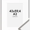 Ramme New Lifestyle Earth Grey 42x59,4 cm (A2) - Passepartout Hvid 25x38 cm