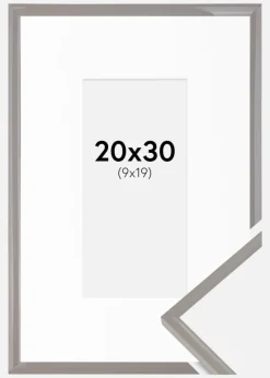 Ramme New Lifestyle Earth Grey 20x30 cm - Passepartout Hvid 10x20 cm