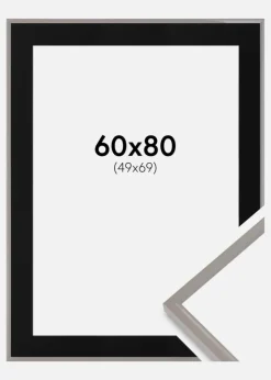 Ramme New Lifestyle Earth Grey 60x80 cm - Passepartout Sort 50x70 cm