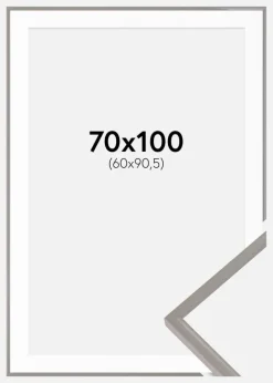 Ramme New Lifestyle Earth Grey 70x100 cm - Passepartout Hvid 61x91,5 cm