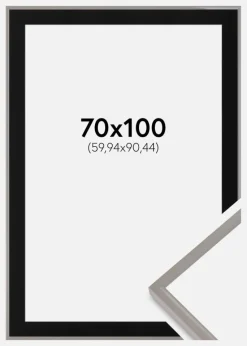 Ramme New Lifestyle Earth Grey 70x100 cm - Passepartout Sort 24x36 inches