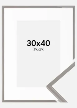 Ramme New Lifestyle Earth Grey 30x40 cm - Passepartout Hvid 20x30 cm