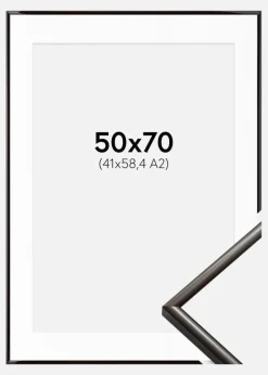 Ramme New Lifestyle Espresso Brown 50x70 cm - Passepartout Hvid 42x59,4 cm (A2)