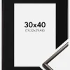 Ramme New Lifestyle Espresso Brown 30x40 cm - Passepartout Sort 8x12 inches