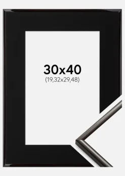 Ramme New Lifestyle Espresso Brown 30x40 cm - Passepartout Sort 8x12 inches