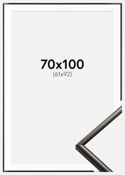 Ramme New Lifestyle Espresso Brown 70x100 cm - Passepartout Hvid 62x93 cm