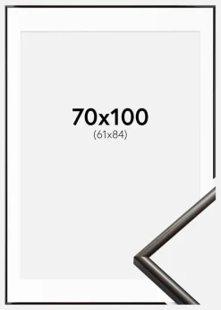 Ramme New Lifestyle Espresso Brown 70x100 cm - Passepartout Hvid 62x85 cm