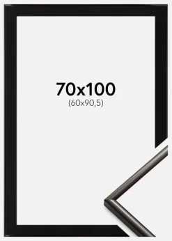 Ramme New Lifestyle Espresso Brown 70x100 cm - Passepartout Sort 61x91,5 cm