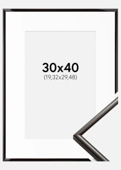Ramme New Lifestyle Espresso Brown 30x40 cm - Passepartout Hvid 8x12 inches