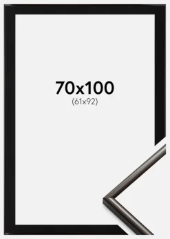 Ramme New Lifestyle Espresso Brown 70x100 cm - Passepartout Sort 62x93 cm