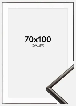 Ramme New Lifestyle Espresso Brown 70x100 cm - Passepartout Hvid 60x90 cm