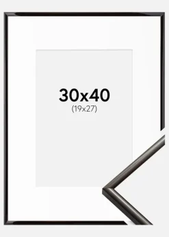 Ramme New Lifestyle Espresso Brown 30x40 cm - Passepartout Hvid 20x28 cm