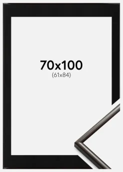 Ramme New Lifestyle Espresso Brown 70x100 cm - Passepartout Sort 62x85 cm