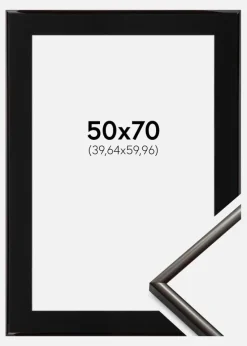 Ramme New Lifestyle Espresso Brown 50x70 cm - Passepartout Sort 16x24 inches