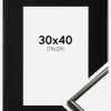 Ramme New Lifestyle Espresso Brown 30x40 cm - Passepartout Sort 20x30 cm