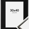 Ramme New Lifestyle Espresso Brown 30x40 cm - Passepartout Sort 21x30 cm