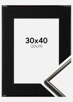 Ramme New Lifestyle Espresso Brown 30x40 cm - Passepartout Sort 21x30 cm