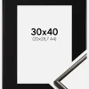 Ramme New Lifestyle Espresso Brown 30x40 cm - Passepartout Sort 21x29,7 cm (A4)