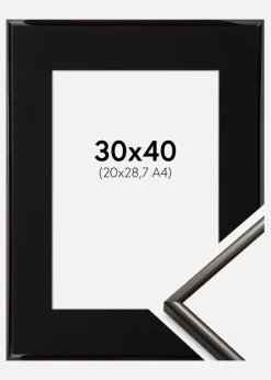 Ramme New Lifestyle Espresso Brown 30x40 cm - Passepartout Sort 21x29,7 cm (A4)