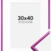 Ramme New Lifestyle Fuchsia 30x40 cm - Passepartout Hvid 8x12 inches