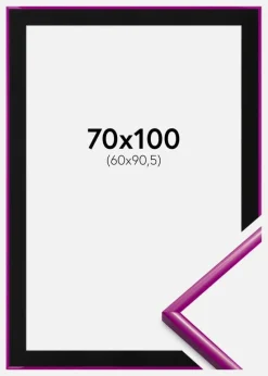 Ramme New Lifestyle Fuchsia 70x100 cm - Passepartout Sort 61x91,5 cm