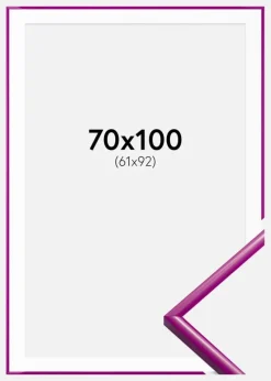 Ramme New Lifestyle Fuchsia 70x100 cm - Passepartout Hvid 62x93 cm