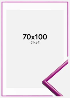 Ramme New Lifestyle Fuchsia 70x100 cm - Passepartout Hvid 62x85 cm