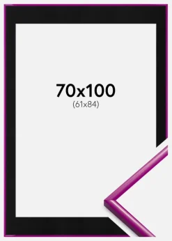 Ramme New Lifestyle Fuchsia 70x100 cm - Passepartout Sort 62x85 cm