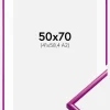 Ramme New Lifestyle Fuchsia 50x70 cm - Passepartout Hvid 42x59,4 cm (A2)