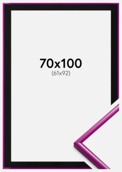 Ramme New Lifestyle Fuchsia 70x100 cm - Passepartout Sort 62x93 cm