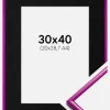 Ramme New Lifestyle Fuchsia 30x40 cm - Passepartout Sort 21x29,7 cm (A4)