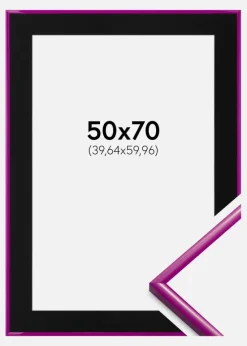 Ramme New Lifestyle Fuchsia 50x70 cm - Passepartout Sort 16x24 inches