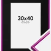 Ramme New Lifestyle Fuchsia 30x40 cm - Passepartout Sort 20x30 cm