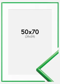 Ramme New Lifestyle Grass Green 50x70 cm - Passepartout Hvid 40x60 cm