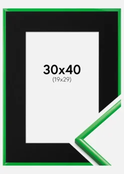 Ramme New Lifestyle Grass Green 30x40 cm - Passepartout Sort 20x30 cm