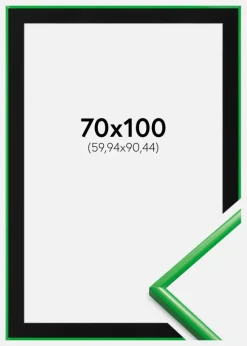 Ramme New Lifestyle Grass Green 70x100 cm - Passepartout Sort 24x36 inches