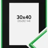 Ramme New Lifestyle Grass Green 30x40 cm - Passepartout Sort 21x29,7 cm (A4)