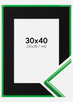 Ramme New Lifestyle Grass Green 30x40 cm - Passepartout Sort 21x29,7 cm (A4)
