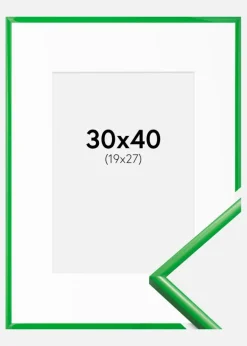 Ramme New Lifestyle Grass Green 30x40 cm - Passepartout Hvid 20x28 cm