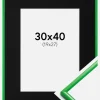 Ramme New Lifestyle Grass Green 30x40 cm - Passepartout Sort 20x28 cm