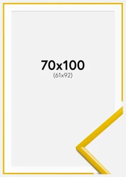 Ramme New Lifestyle Gul 70x100 cm - Passepartout Hvid 62x93 cm