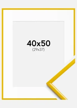 Ramme New Lifestyle Gul 40x50 cm - Passepartout Hvid 30x38 cm