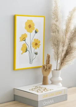 Ramme New Lifestyle Gul 70x100 cm - Passepartout Hvid 59,4x84 cm (A1)