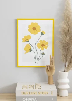 Ramme New Lifestyle Gul 40x50 cm - Passepartout Hvid 12x16 inches