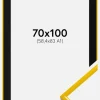 Ramme New Lifestyle Gul 70x100 cm - Passepartout Sort 59,4x84 cm (A1)