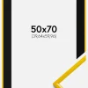Ramme New Lifestyle Gul 50x70 cm - Passepartout Sort 16x24 inches