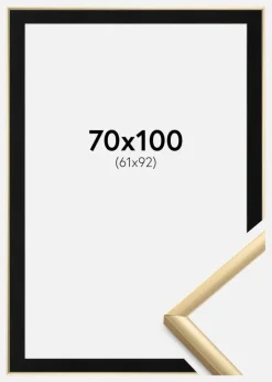 Ramme New Lifestyle Guld 70x100 cm - Passepartout Sort 62x93 cm