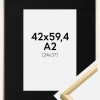Ramme New Lifestyle Guld 42x59,4 cm (A2) - Passepartout Sort 25x38 cm
