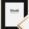 Ramme New Lifestyle Guld 50x60 cm - Passepartout Sort 14x18 inches